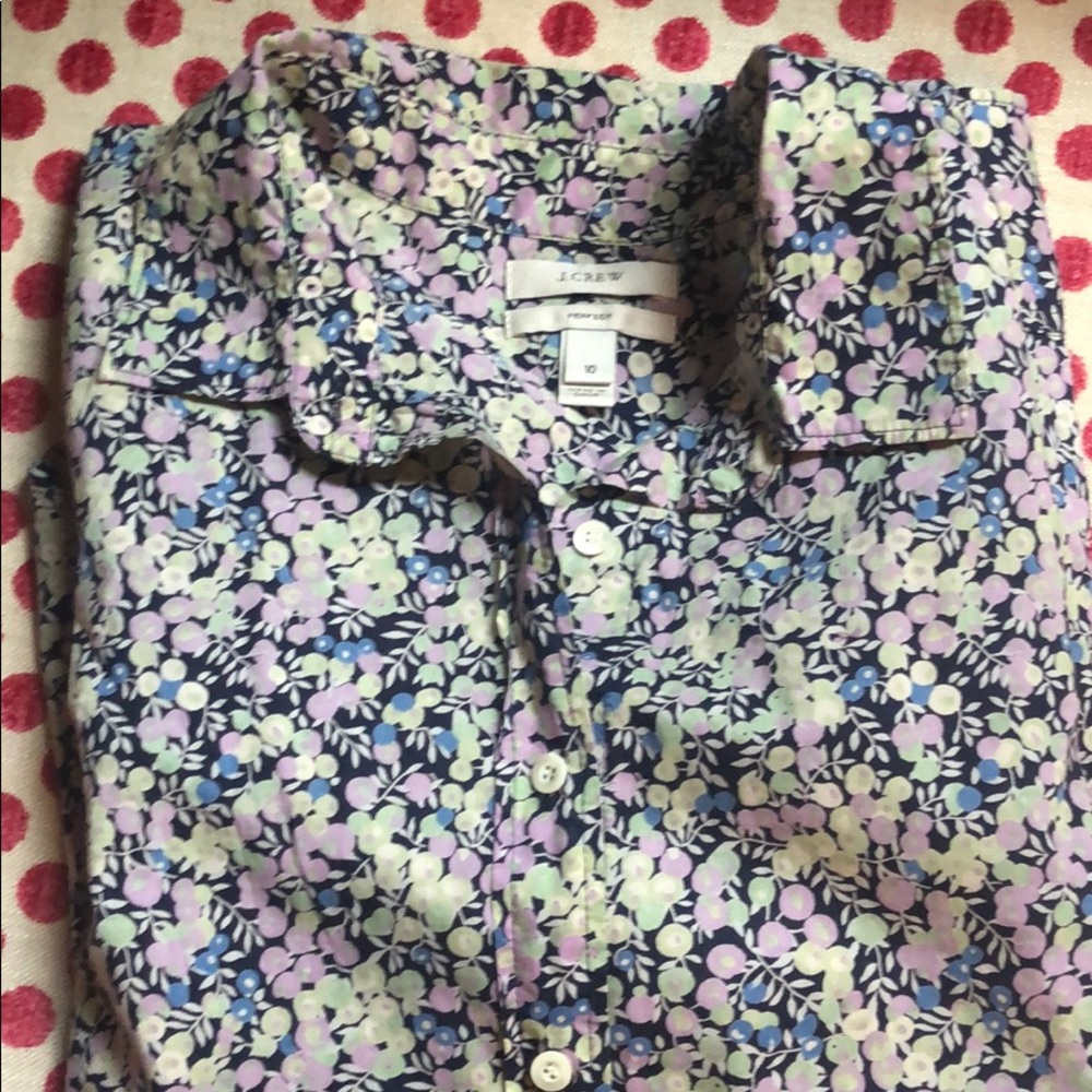 J Crew Liberty Wiltshire Berry Perfect Shirt
